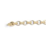 9k Yellow Gold Boxing Gloves Patterned Belcher Bracelet - 9x7.5 mm - Image 3