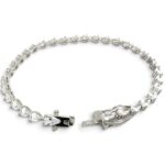 925 Sterling Silver Pear Cut Claw Set Tennis Bracelet - 3.5 mm - Image 2