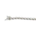 925 Sterling Silver Pear Cut Claw Set Tennis Bracelet - 3.5 mm - Image 5