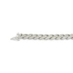 925 Sterling Silver Baguette and Round Cz Cuban Chain - 11.5 mm - Image 5