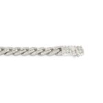 925 Sterling Silver Baguette and Round Cz Cuban Chain - 11.5 mm - Image 4