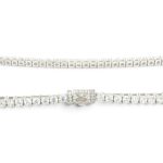 925 Sterling Silver Cz Tennis Chain With Box Clasp Bracelet - 3 mm