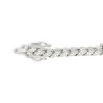 925 Sterling Silver Round Cz Cuban Bracelet - 8 mm - Image 3
