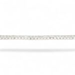 925 Sterling Silver Princess Set Tennis Silver Chain - 3 mm