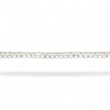 925 Sterling Silver Princess Set Tennis Silver Chain - 3 mm