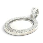 925 Sterling Silver Iced Out Rotating Picture Pendant - Image 3