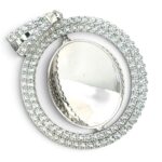 925 Sterling Silver Iced Out Rotating Picture Pendant - Image 7