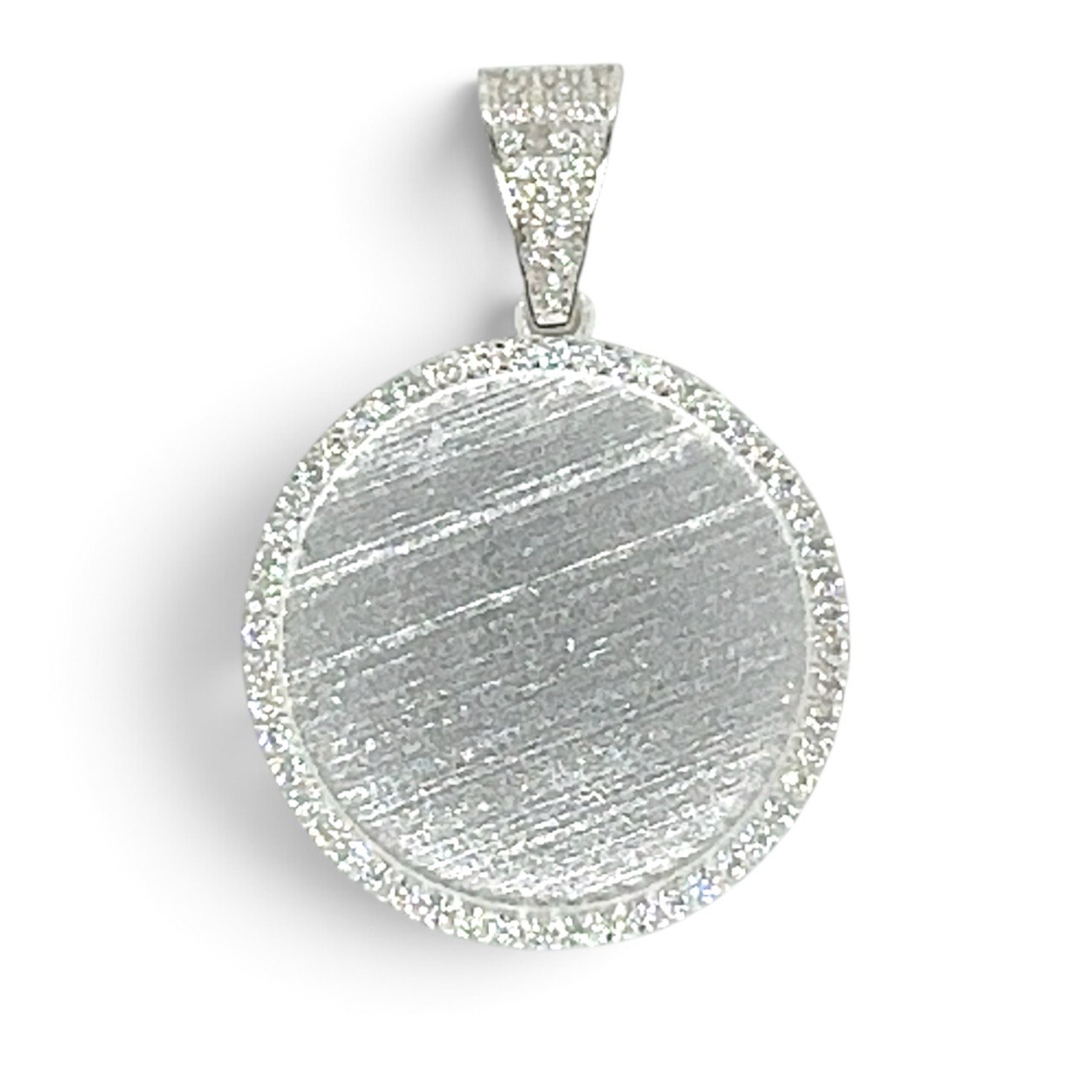 925 Sterling Silver Cz Picture Pendant - Image 1