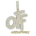 925 Sterling Silver Yellow Gold-Plated Only The Family Cz Pendant