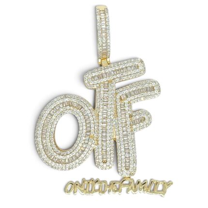925 Sterling Silver Yellow Gold-Plated Only The Family Cz Pendant