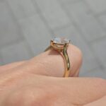 18k Yellow Gold Lab Grown Marquise Diamond Set Ring - Image 9