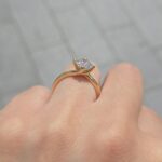 18k Yellow Gold Lab Grown Round Diamond Set Ring - Image 4