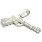 925 Sterling Silver Pistol Pendant - Image 2