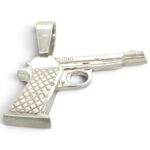 925 Sterling Silver Pistol Pendant - Image 3