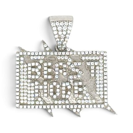 925 Sterling Silver Beast Mode Cz Pendant