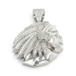 925 Sterling Silver Warrior Cz Pendant - Image 2