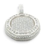 925 Sterling Silver Hexagon Cz Pendant - Image 2