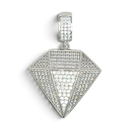 925 Sterling Silver Diamond Cz Pendant