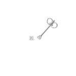 9k White Gold Lab Grown Diamond Round Cut Stud Earrings