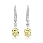 925 Sterling Silver Graduated Claw Set Oval Drop Earrings - 9x7 mm - Image 2