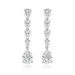925 Sterling Silver Graduated Pear Drop Earrings - 10x7 mm